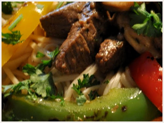 Boeuf au Gingembre et Poivron Jaune