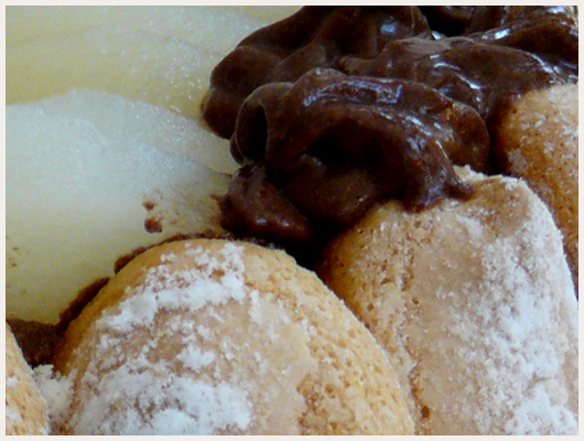 Charlotte au Chocolat Poire