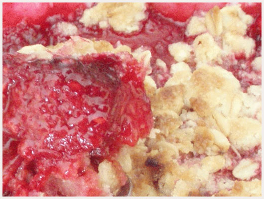 Crumble aux framboises