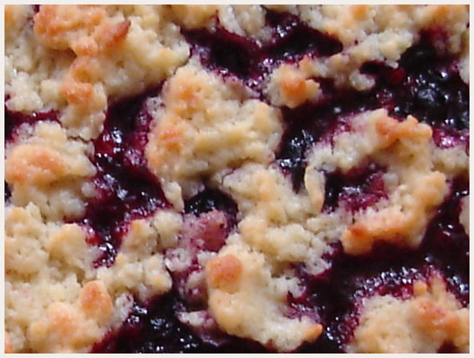 Crumble aux fruits rouges