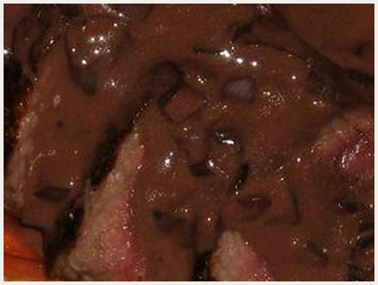 Filet d'Autruche Sauce Cacao