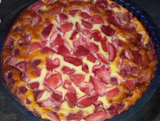 Gâteau au fromage blanc et aux fraises