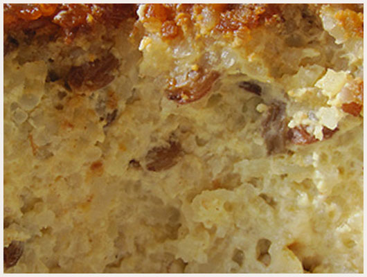 Gateau de riz aux raisins