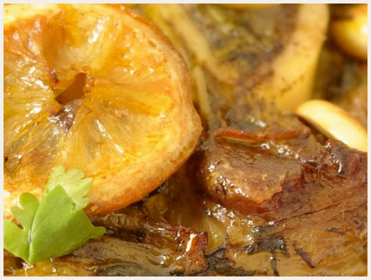 Jarret de Veau au Citron Confit