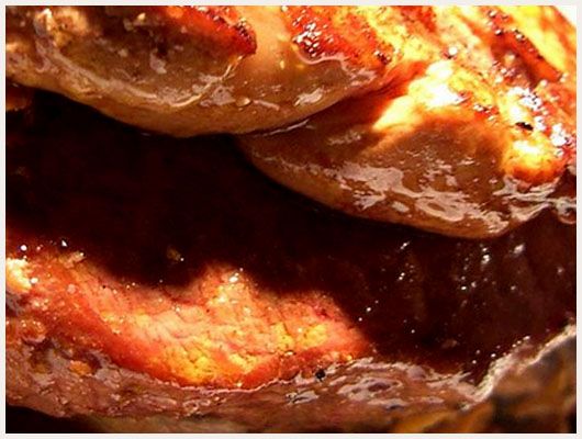 Pavé d'Autruche au Foie Gras