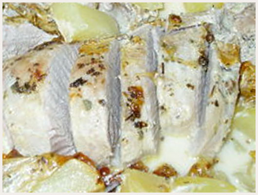Rti de Porc au Lait et  la Sauge