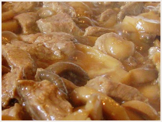 Roti de Veau aux Cèpes