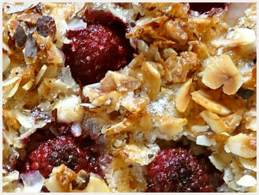 Tarte aux framboises et amandes