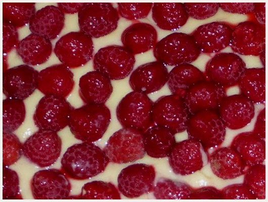 Tarte aux framboises surgelées