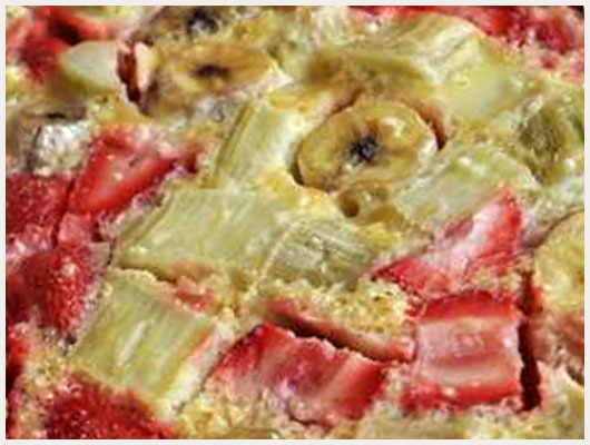 Tarte banane rhubarbe