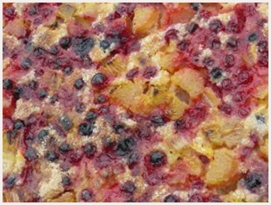 Tarte groseille rhubarbe